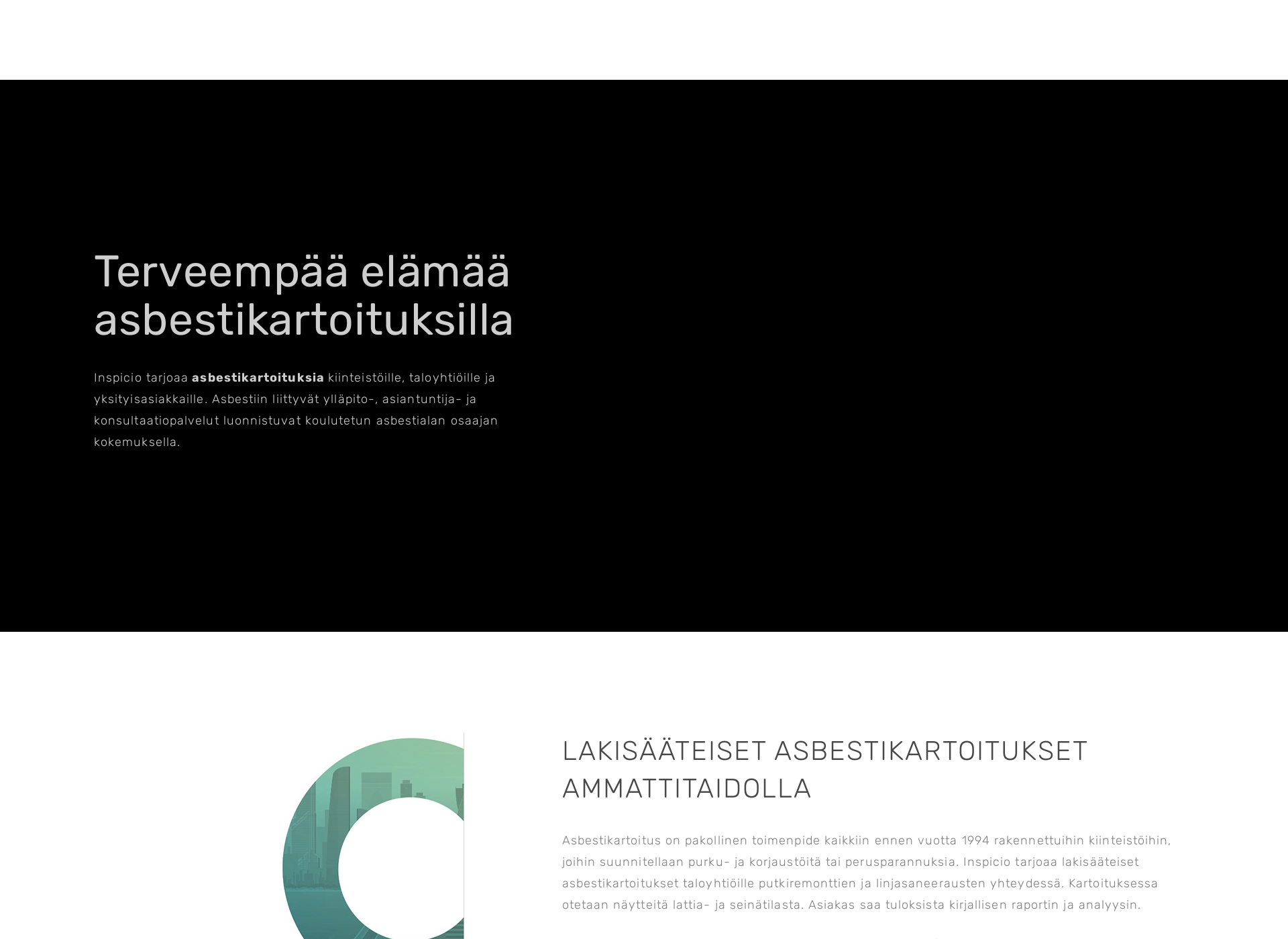 Skärmdump för inspicio.fi