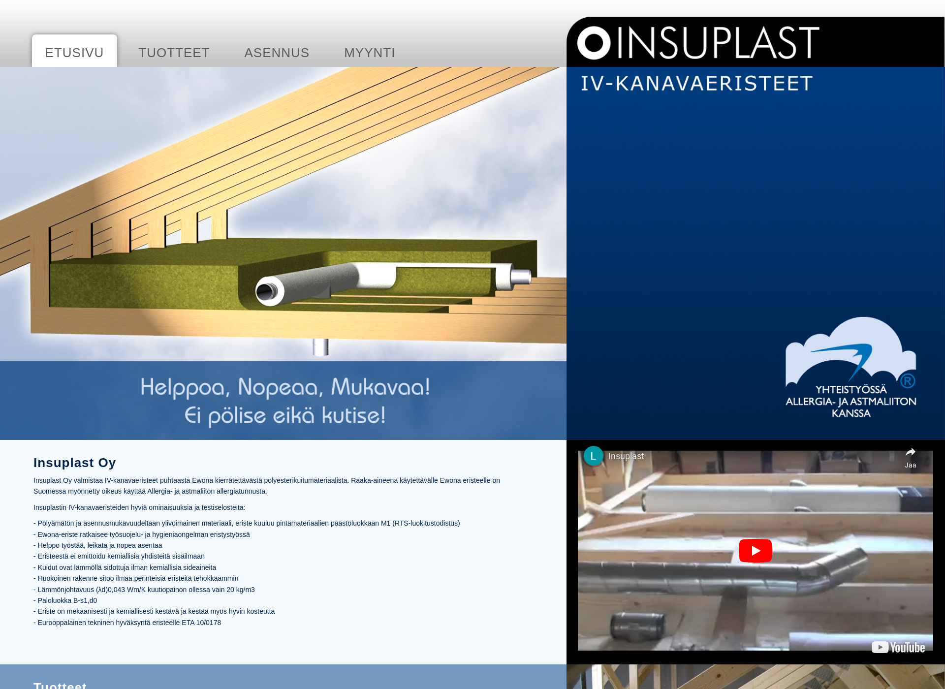 Screenshot for insuplast.fi