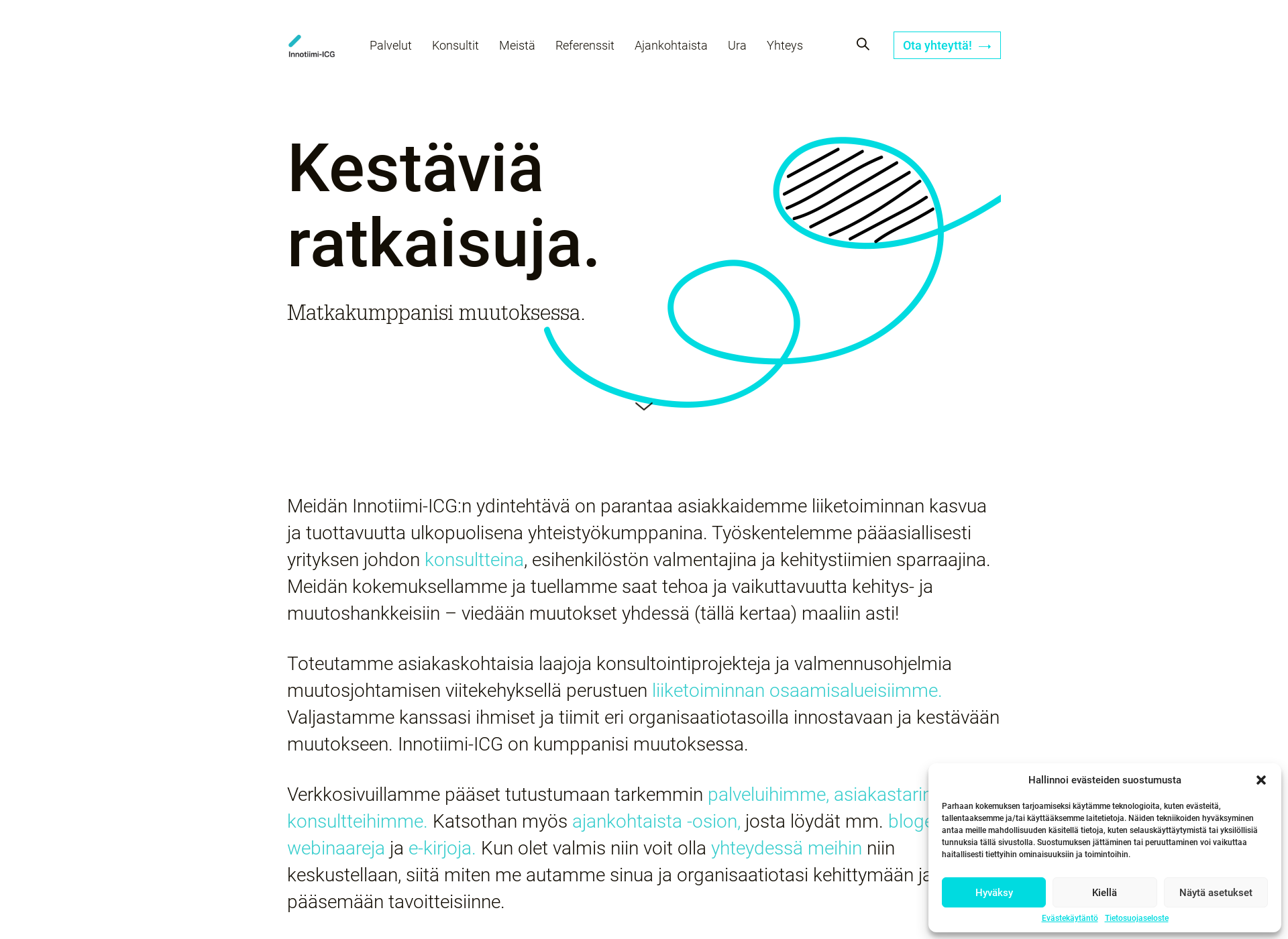 Skärmdump för integratedconsulting.fi