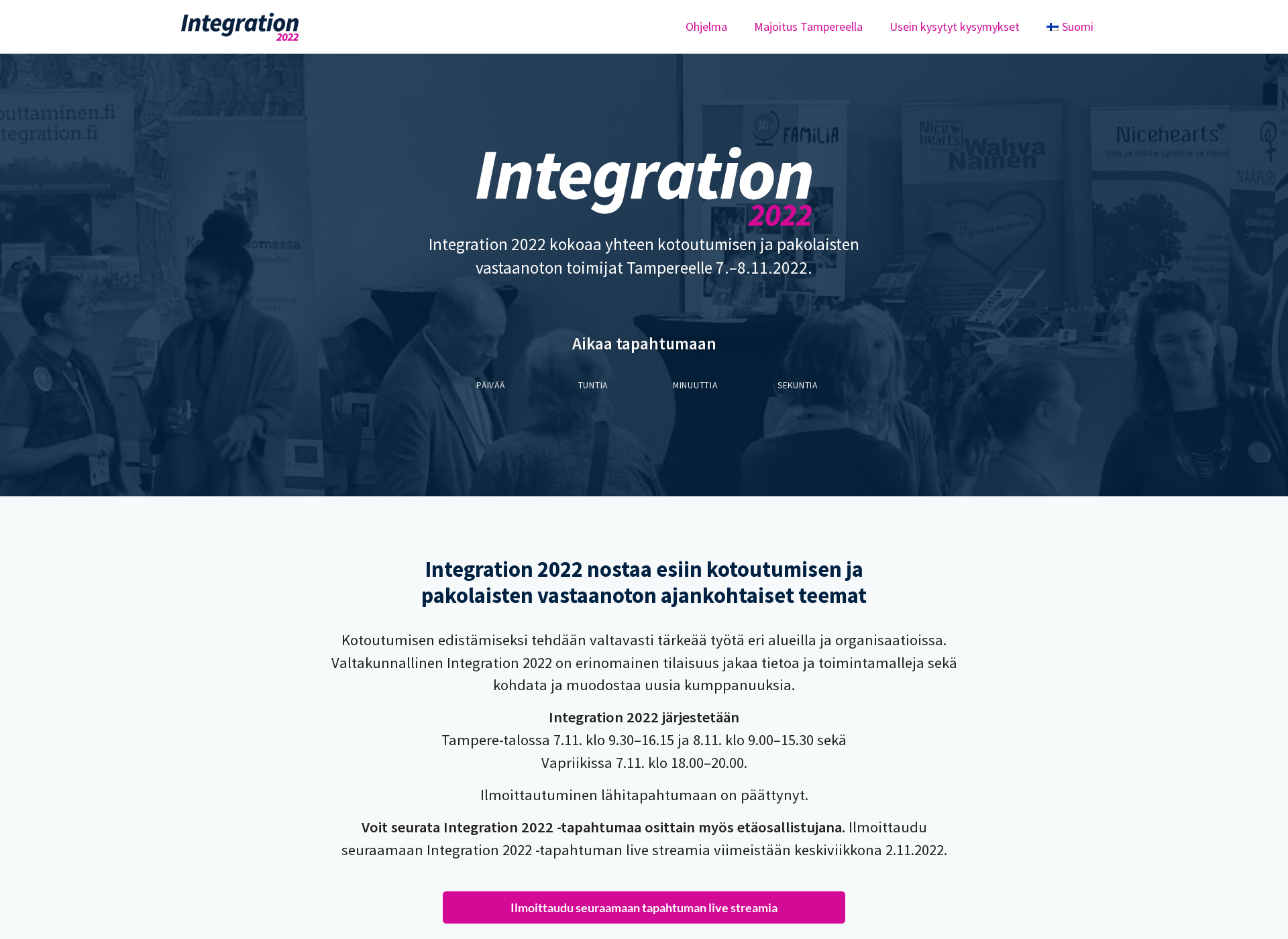 Screenshot for integration2020.fi
