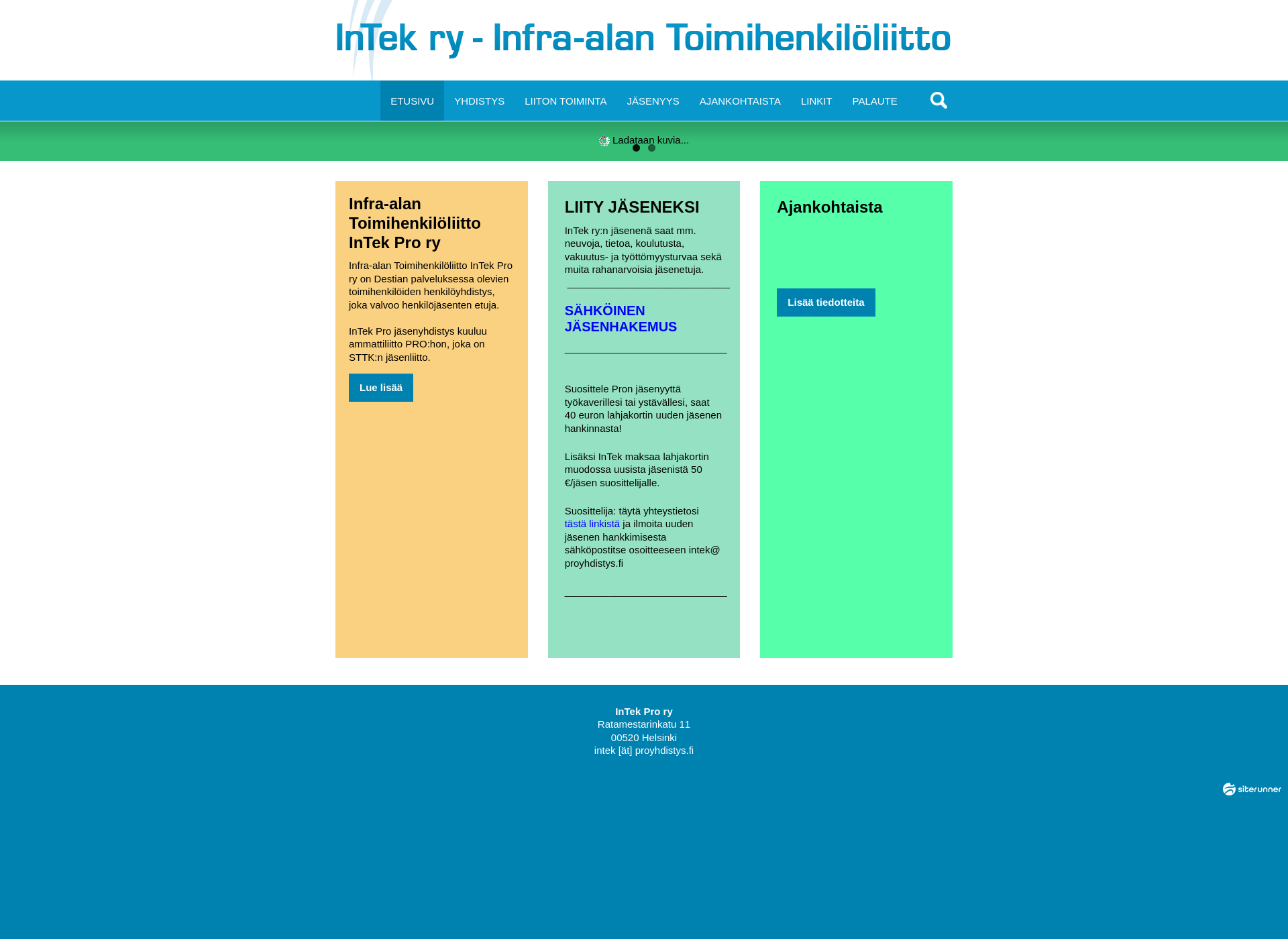 Screenshot for intek.fi