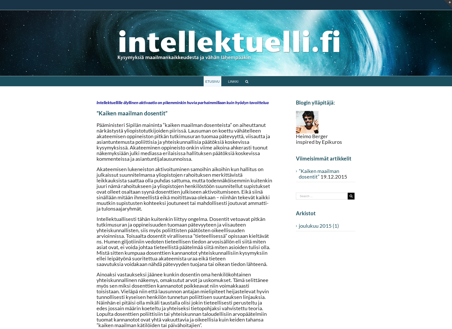 Screenshot for intellektuelli.fi