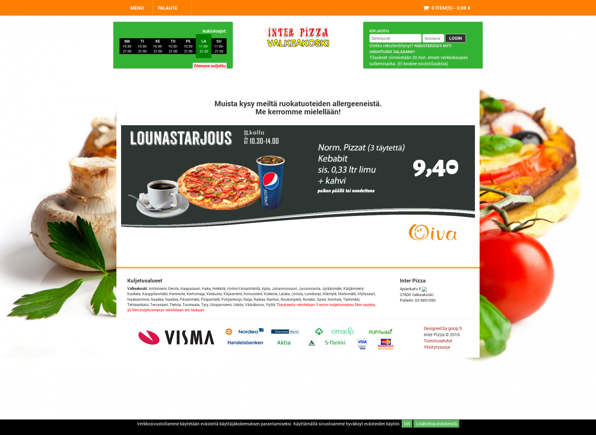 Screenshot for interkebabpizza.fi