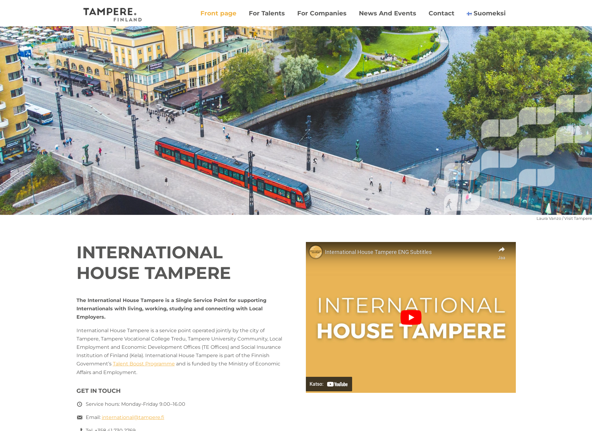 Screenshot for internationalhousetampere.fi