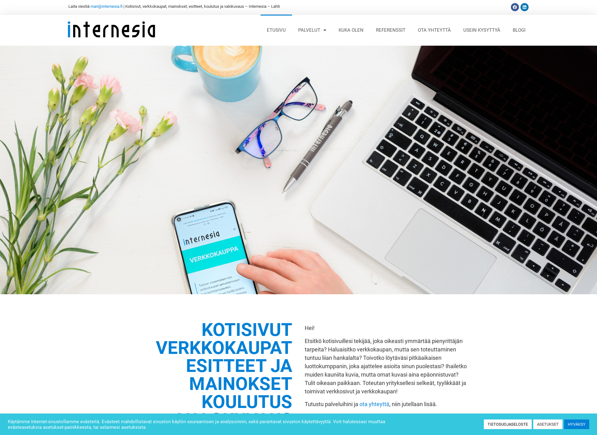Screenshot for internesia.fi