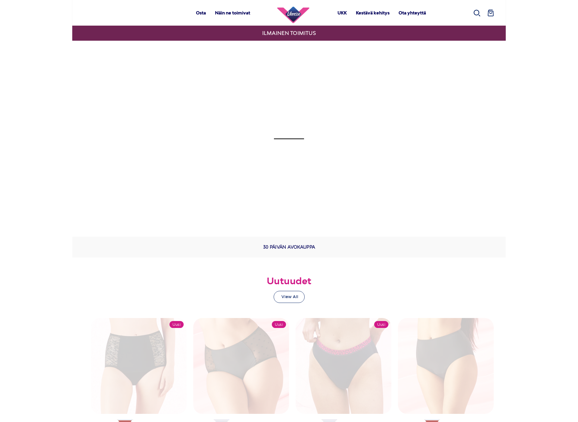 Skärmdump för intimawear.fi
