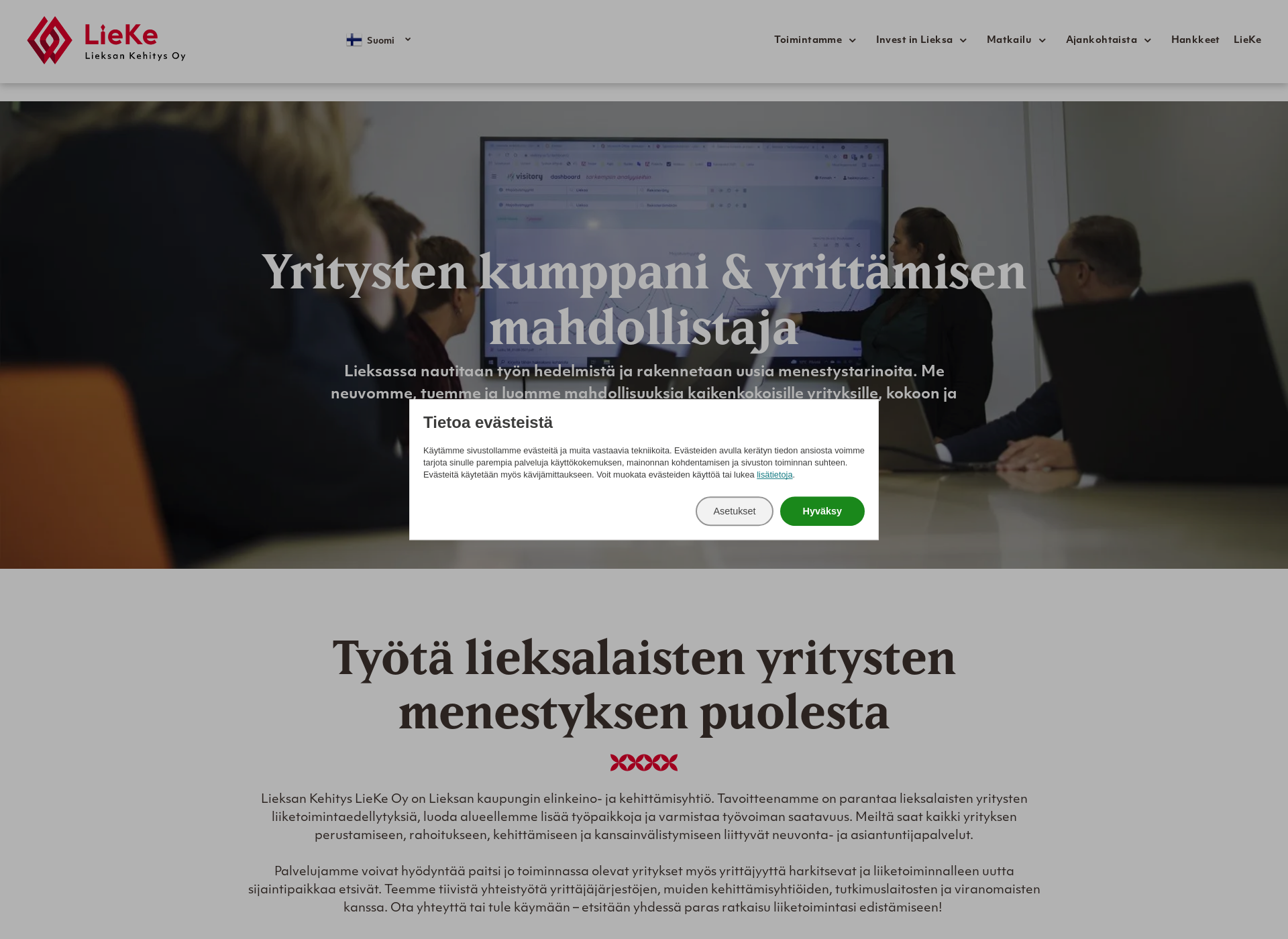 Näyttökuva investinkoli.fi
