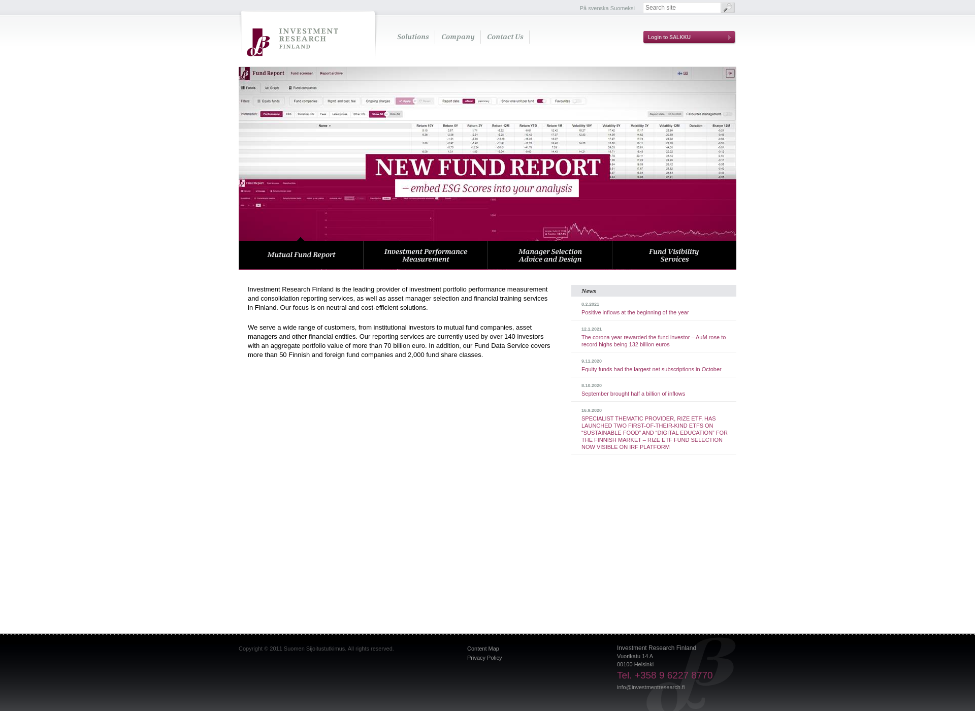 Skärmdump för investmentresearch.fi