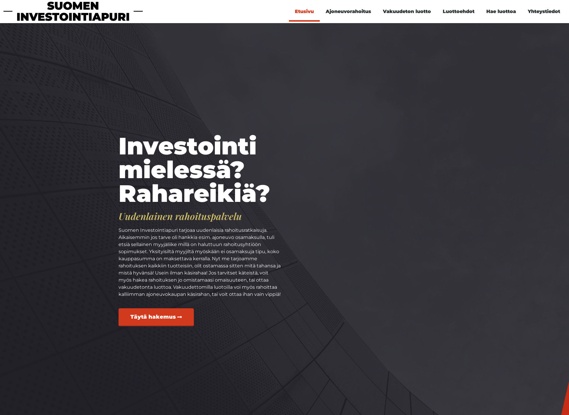 Skärmdump för investointiapuri.fi