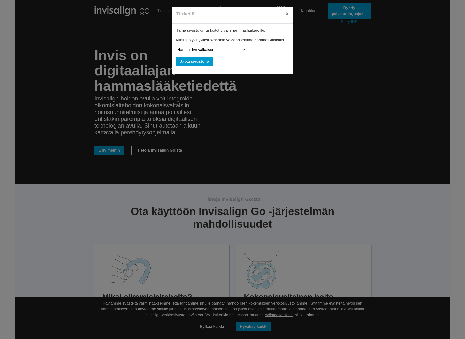 Screenshot for invisalign-go.fi