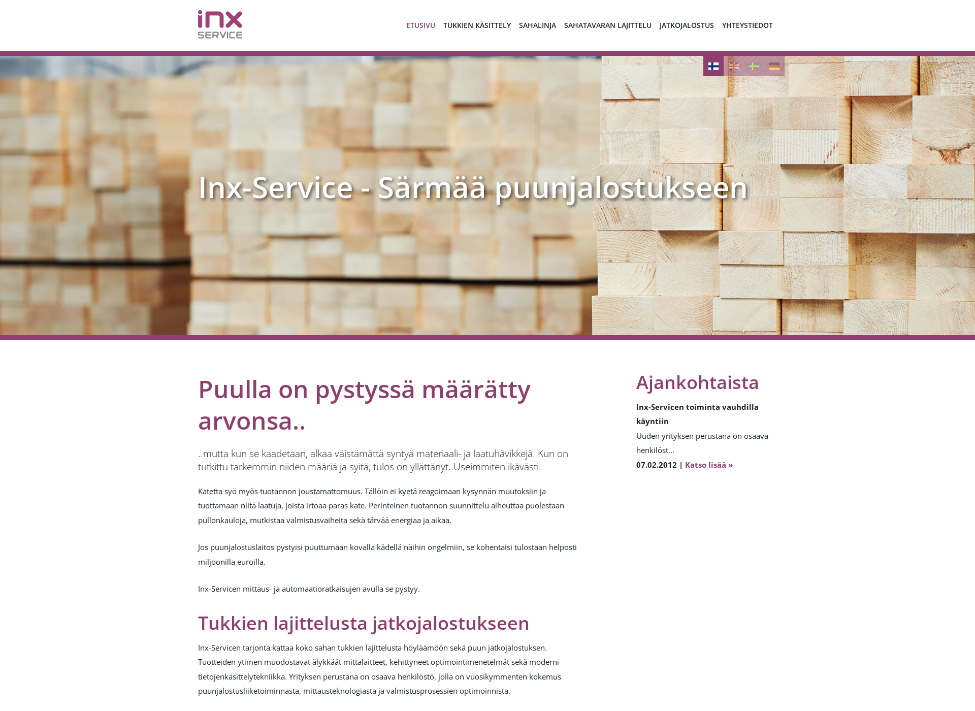 Screenshot for inx.fi