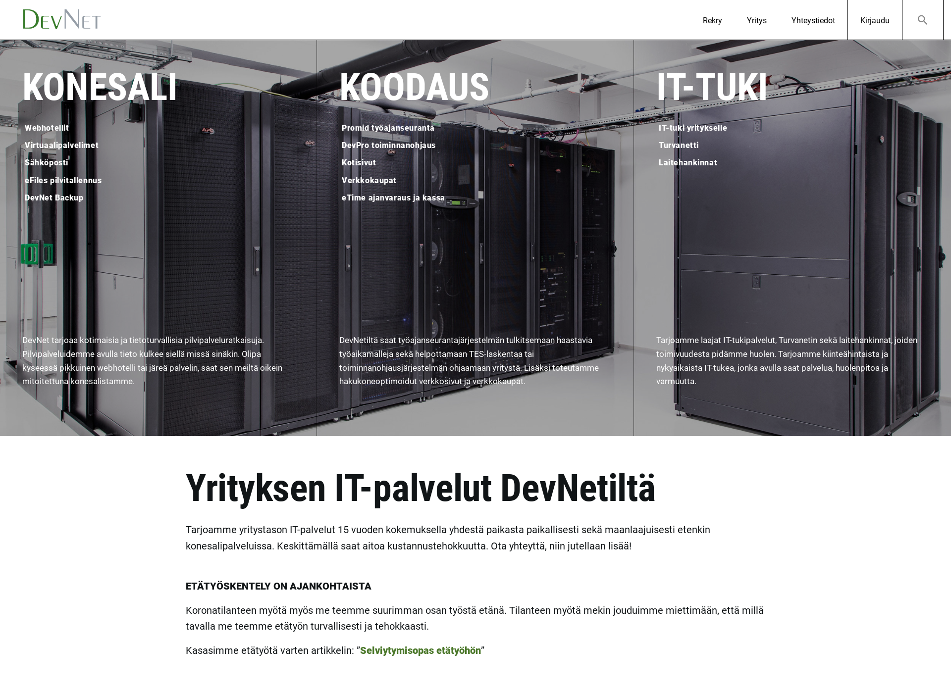 Screenshot for iotek.fi