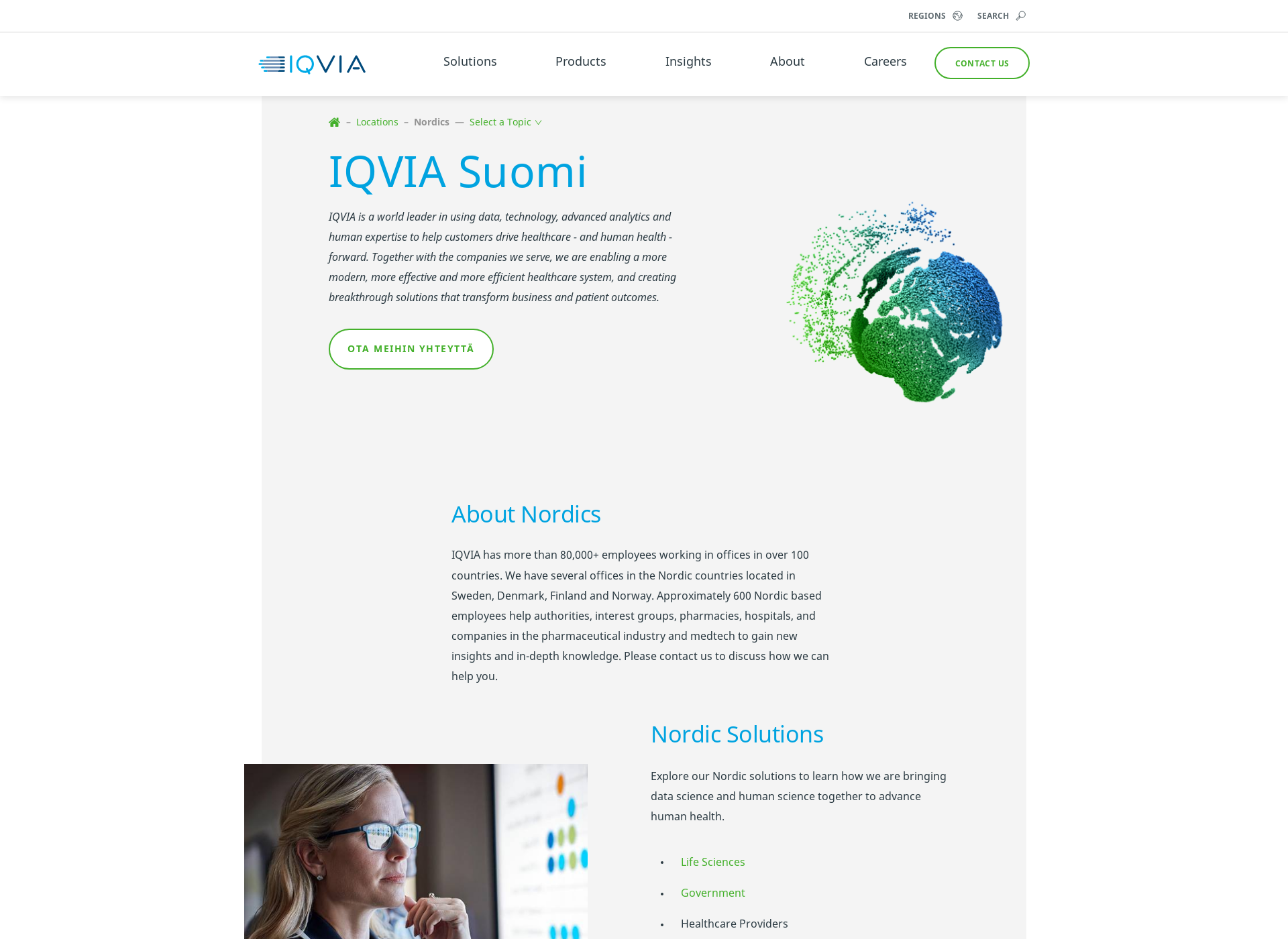 Skärmdump för iqvia.fi