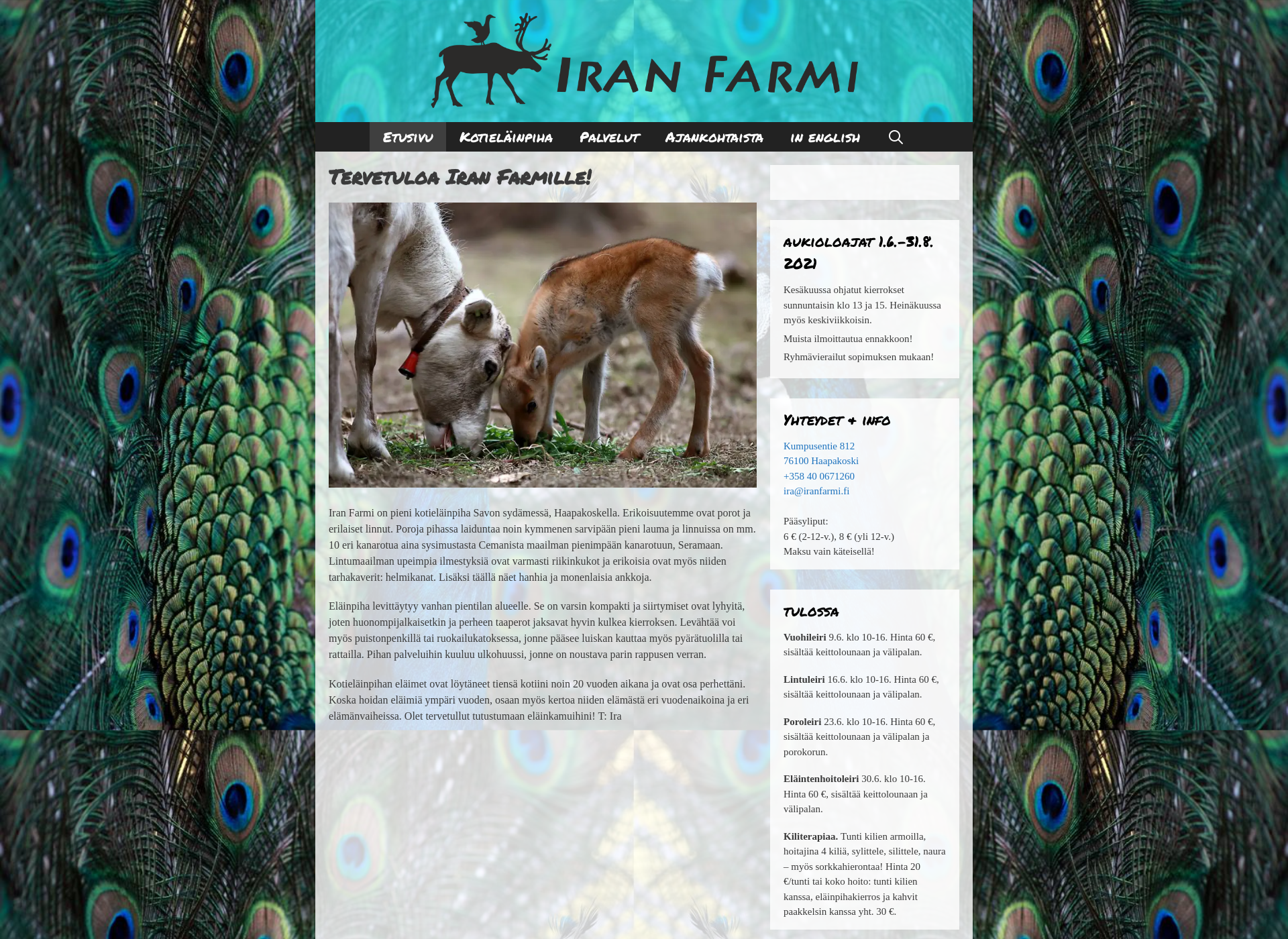 Skärmdump för iranfarmi.fi