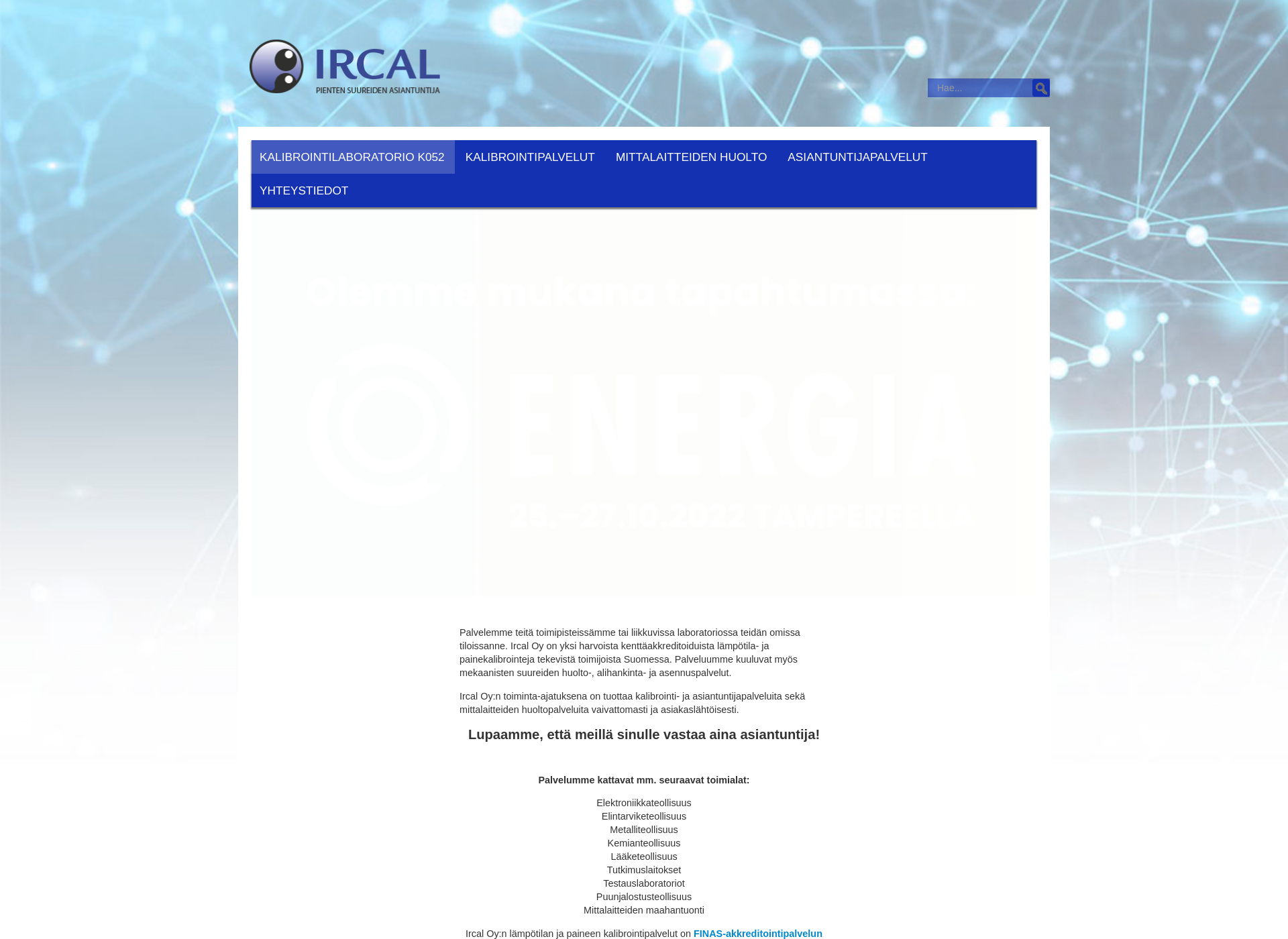 Screenshot for ircal.com
