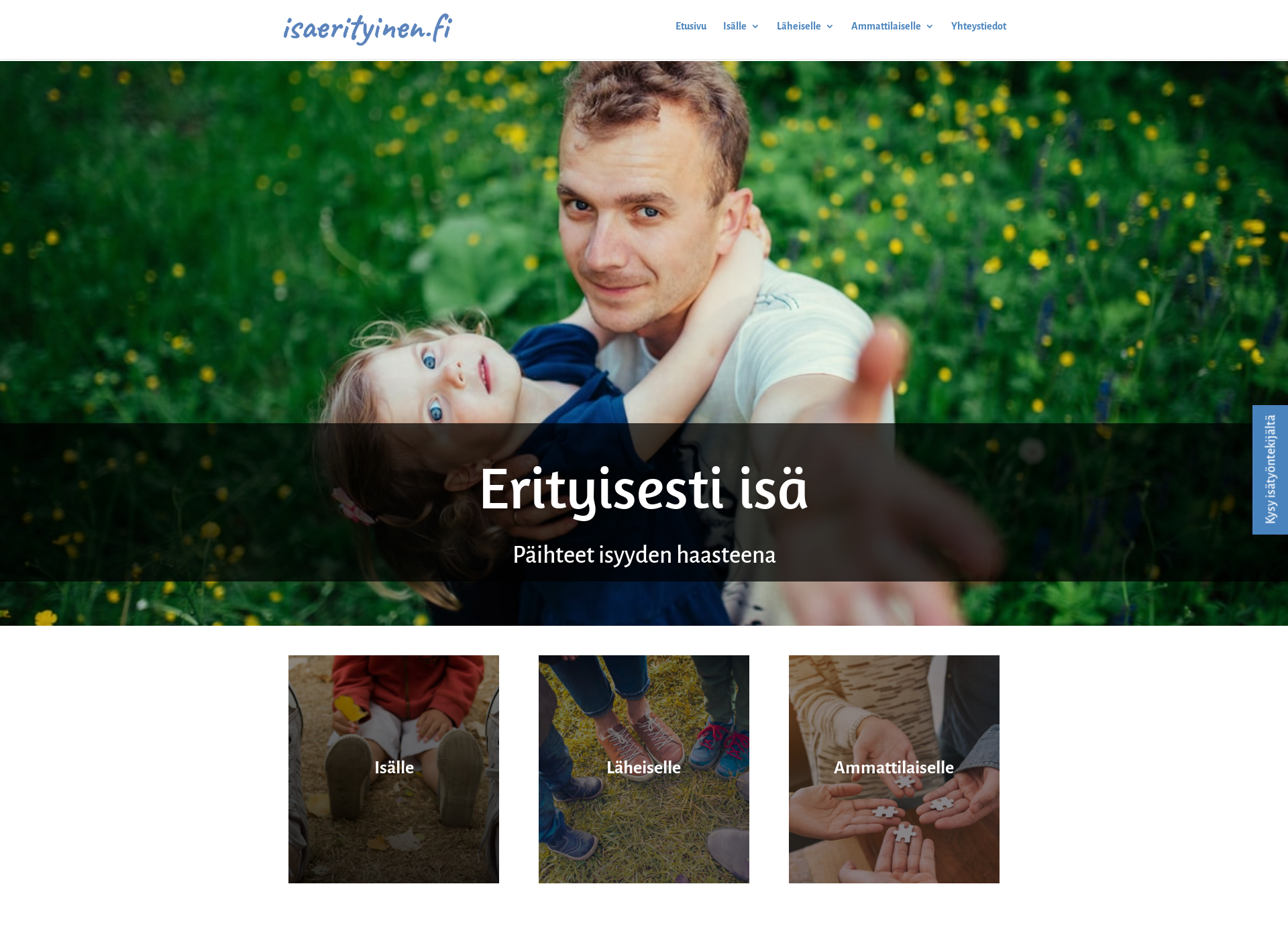Skärmdump för isaerityinen.fi