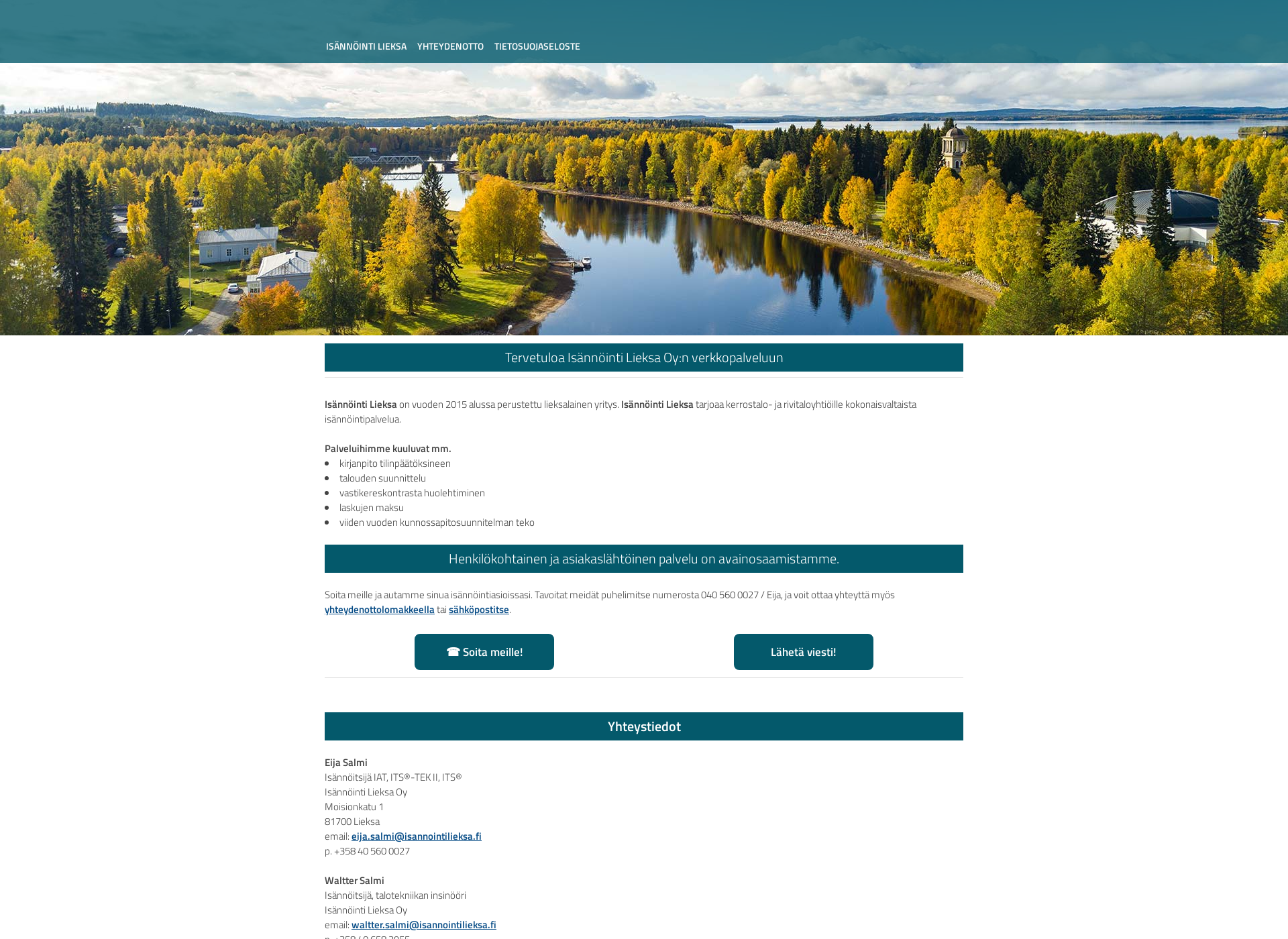 Screenshot for isannointilieksa.fi