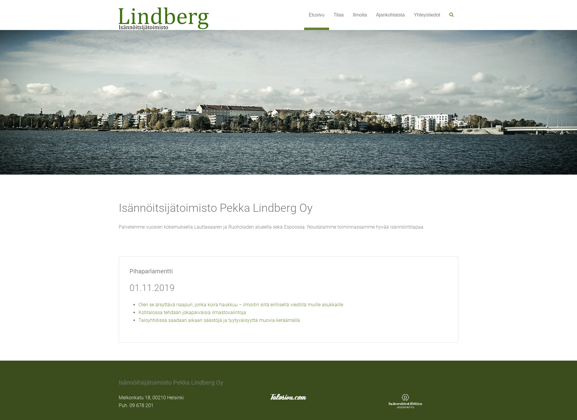 Screenshot for isannointilindberg.fi