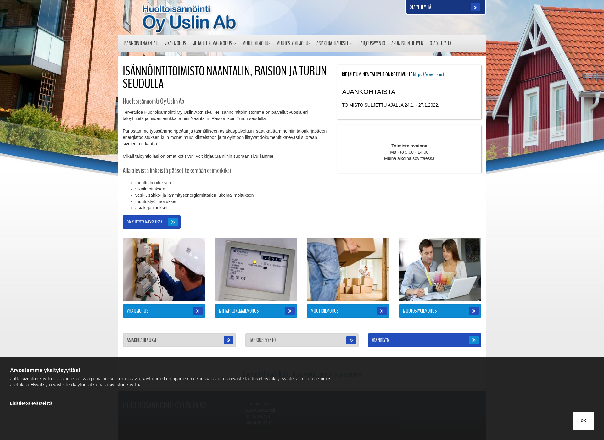 Screenshot for isannointinaantali.fi