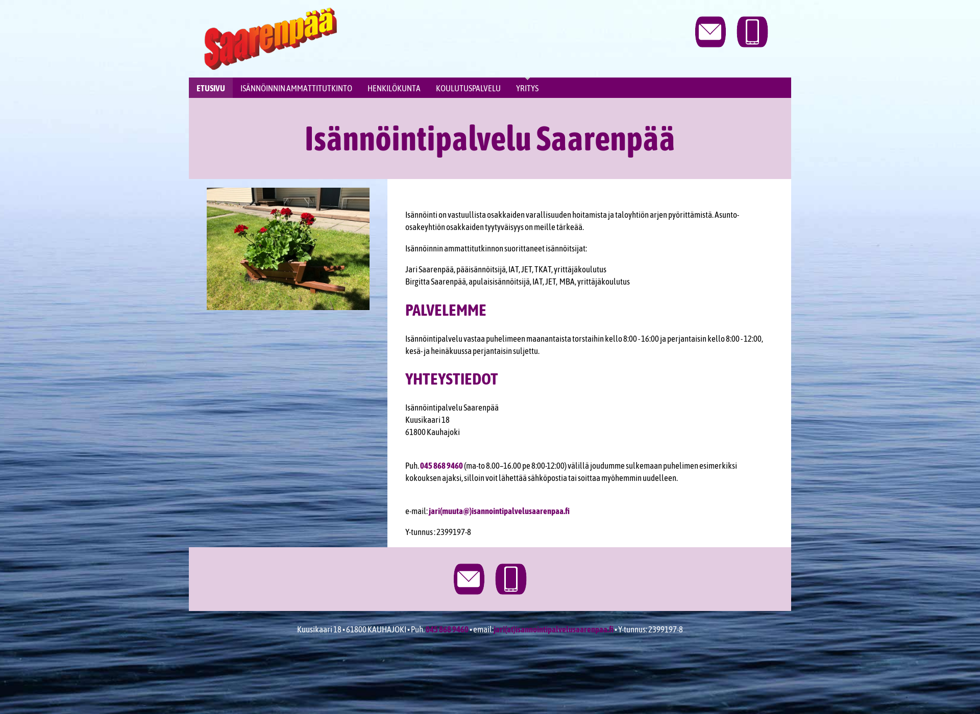 Screenshot for isannointipalvelusaarenpaa.fi
