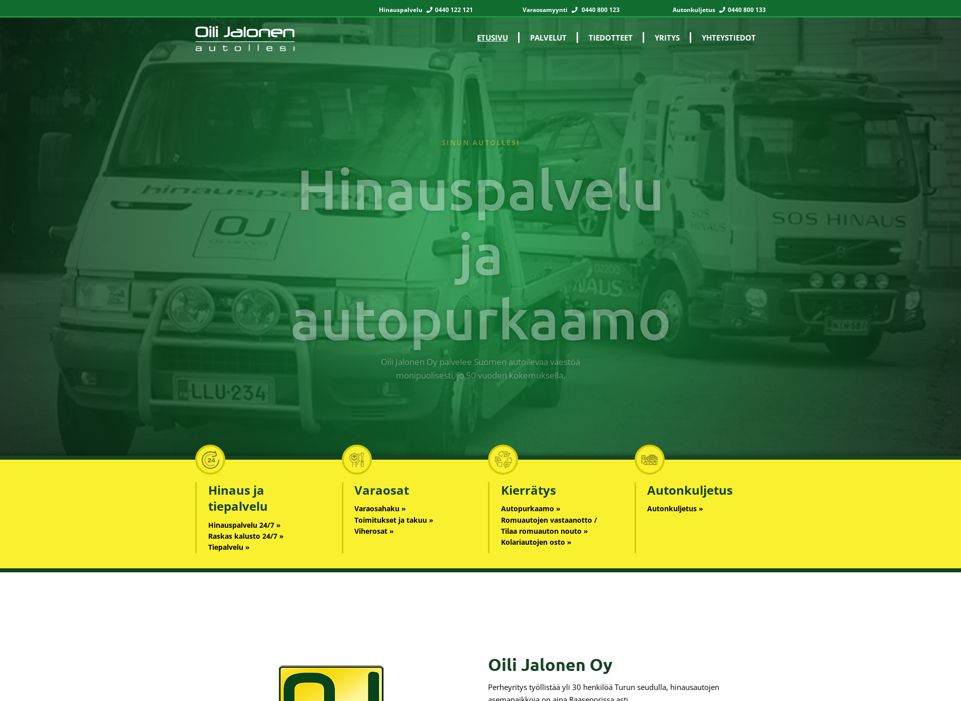 Skärmdump för isoli.fi