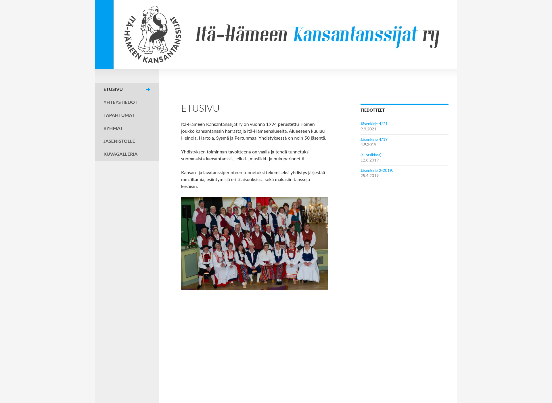 Screenshot for ita-hameenkansantanssijat.fi