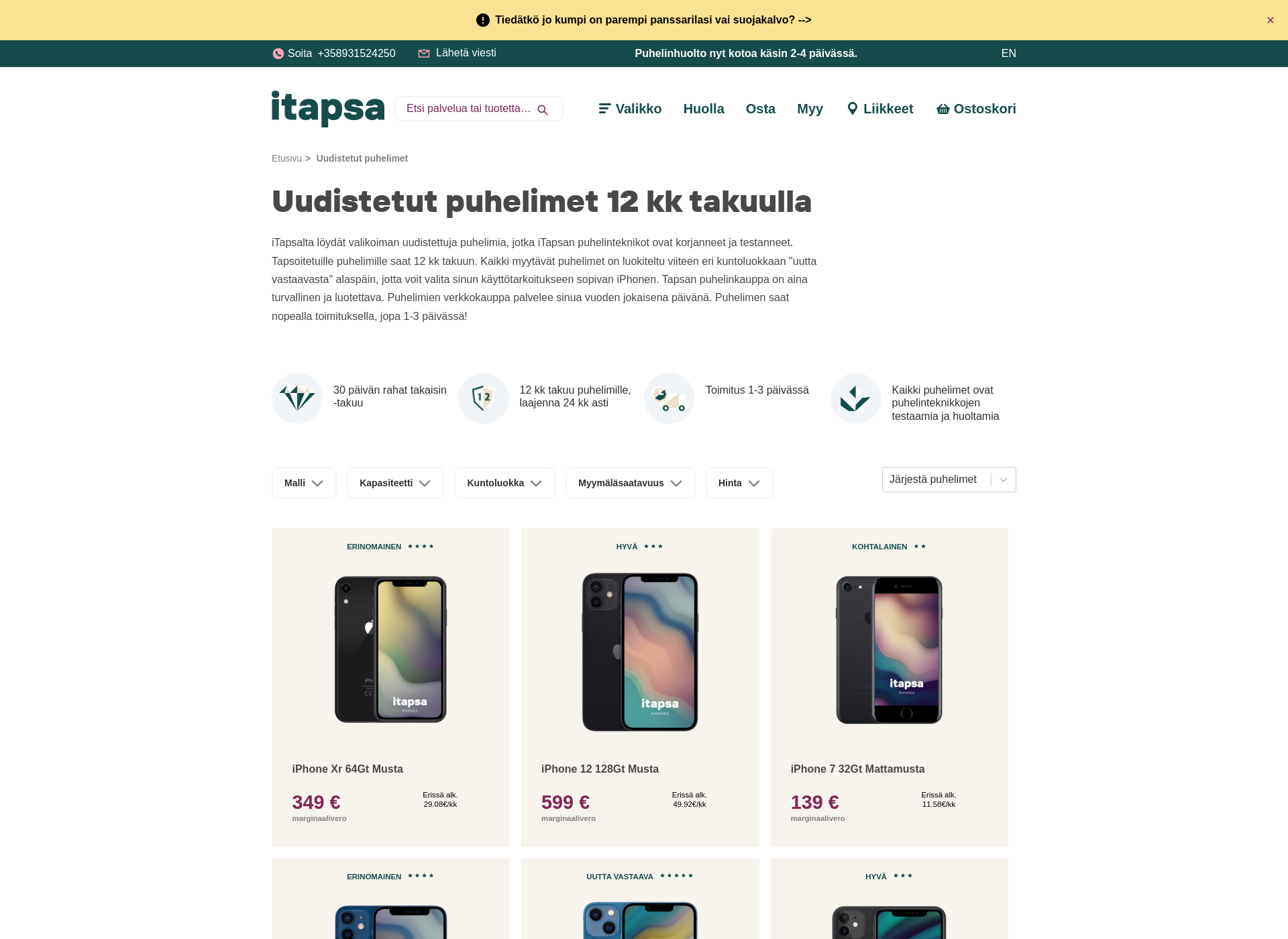 Näyttökuva itapsaphones.fi