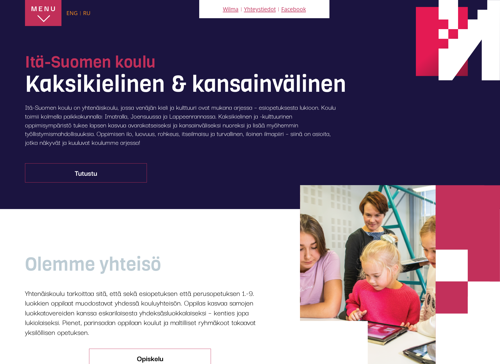 Screenshot for itasuomenkoulu.fi