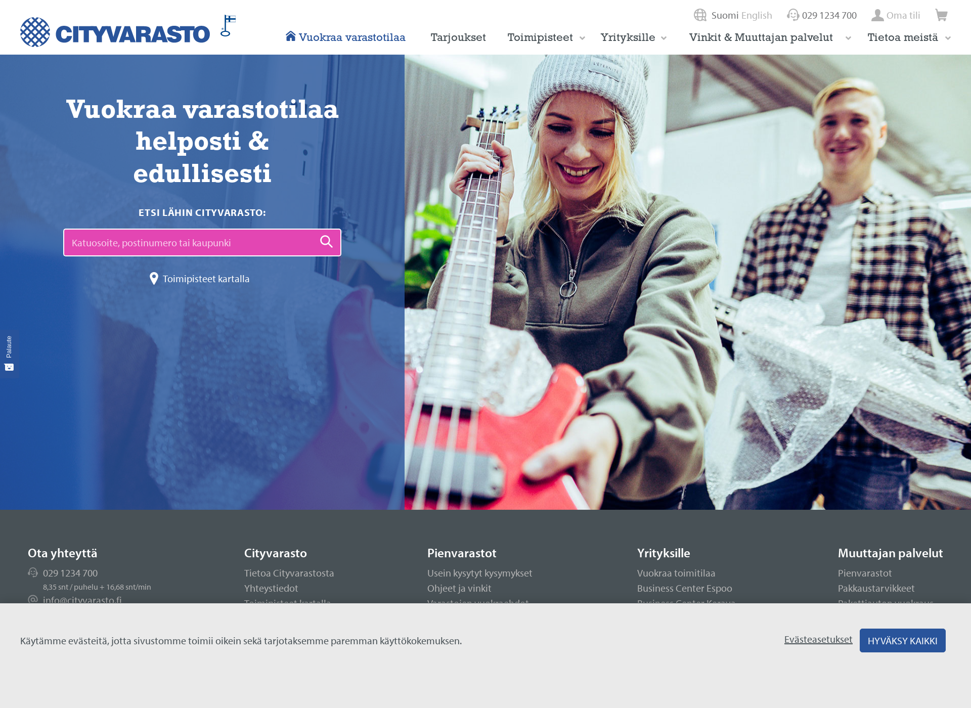 Screenshot for itsepalveluvarastot.fi