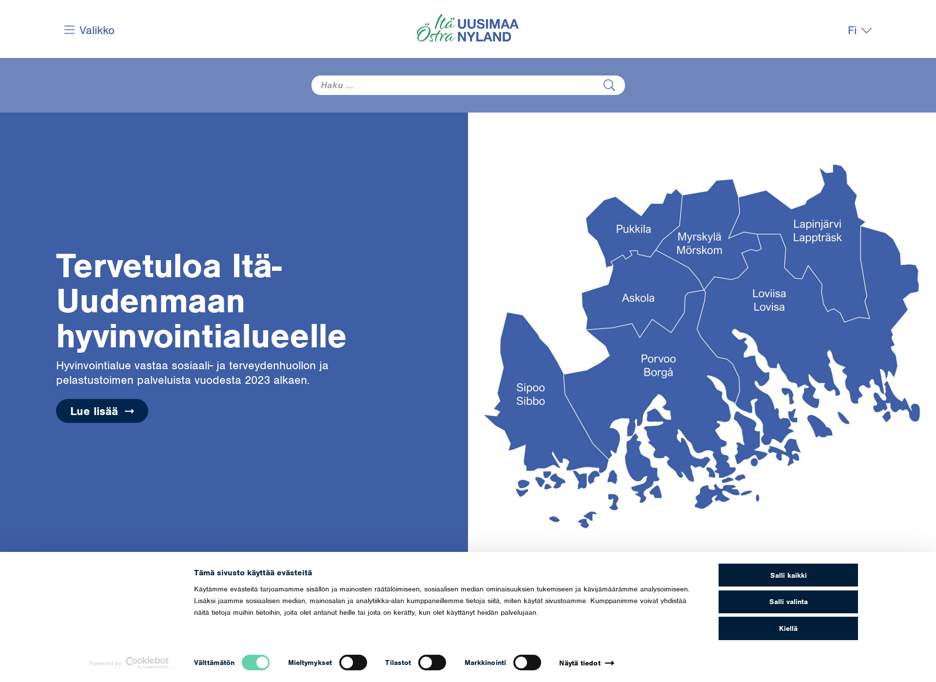 Screenshot for itä-uusimaa.fi