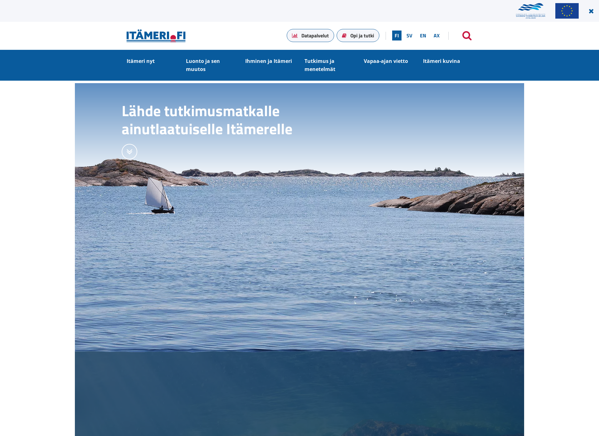 Screenshot for itämeri.fi