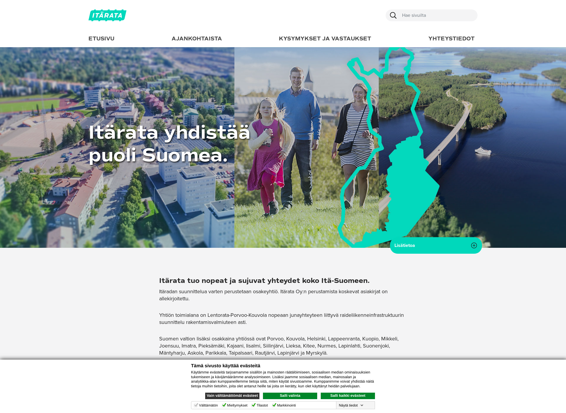Screenshot for itärata.fi