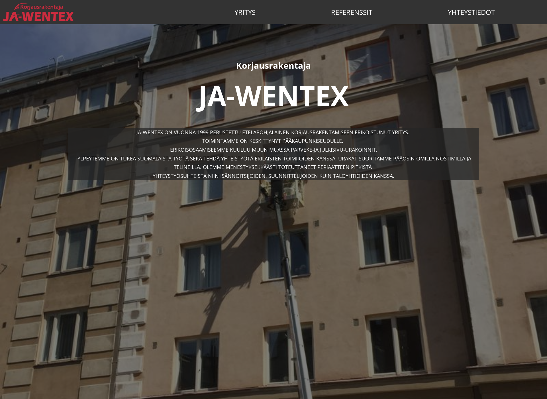 Screenshot for ja-wentex.fi