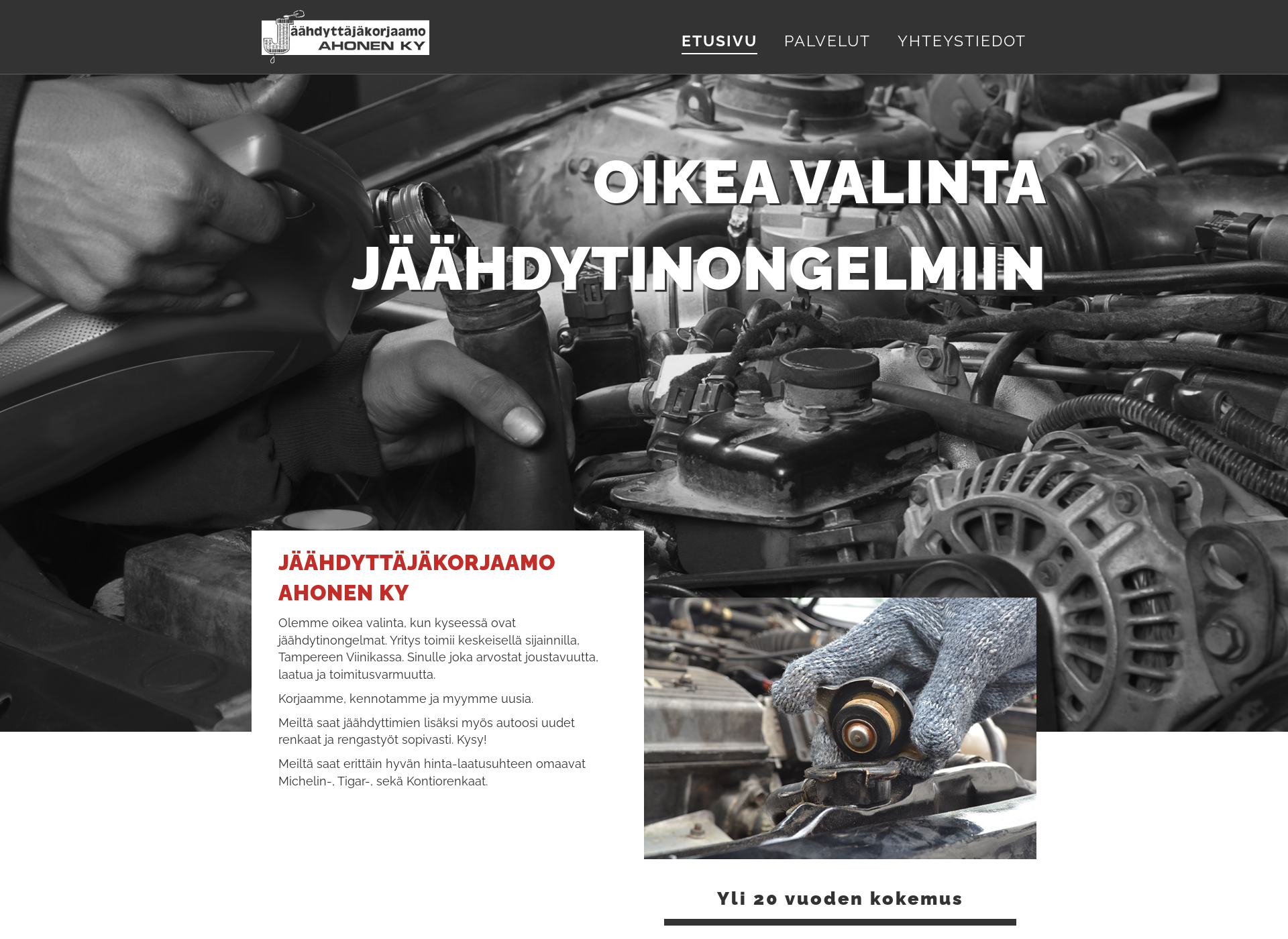 Skärmdump för jaahdytin.fi