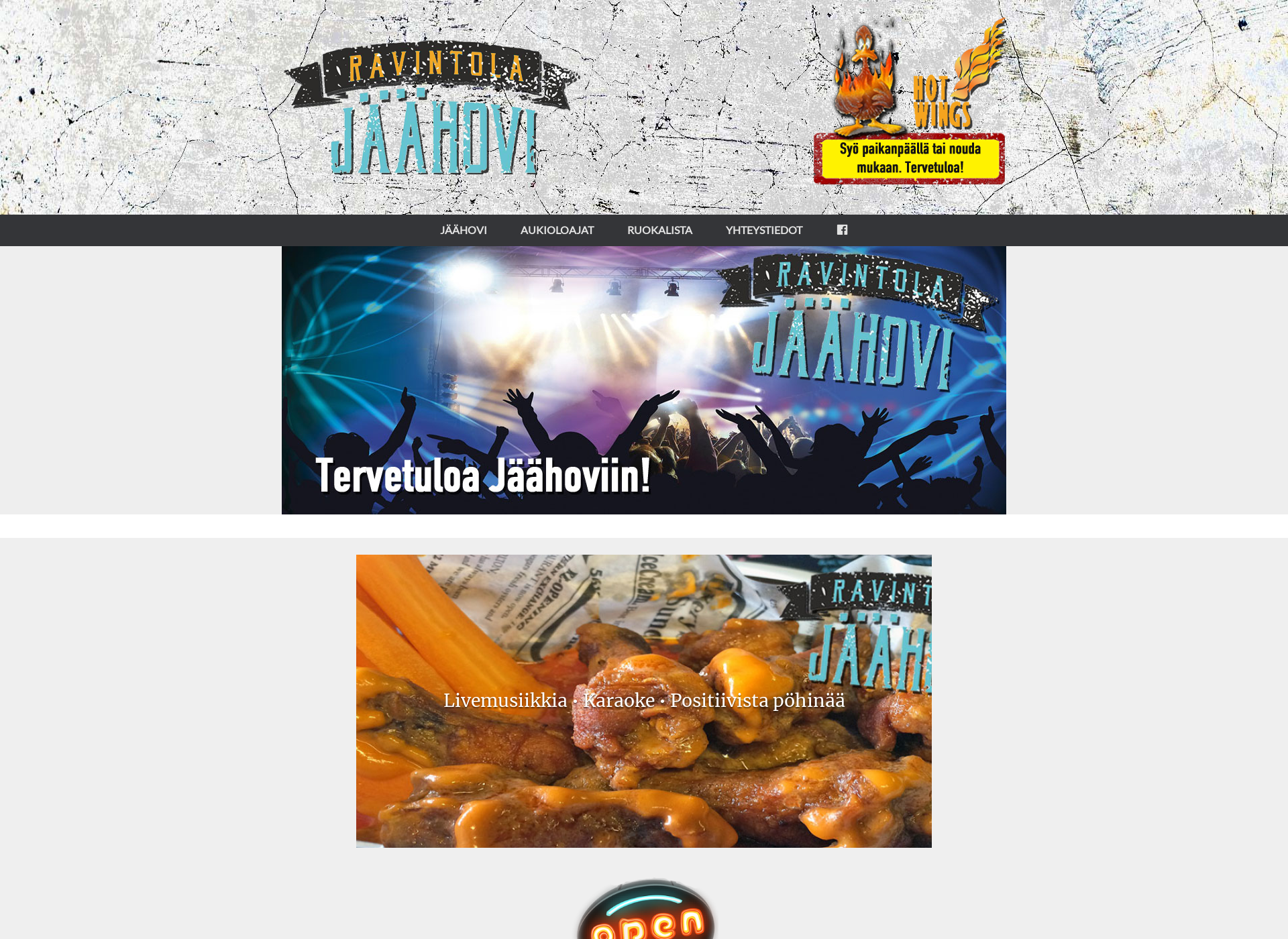 Skärmdump för jaahovi.fi