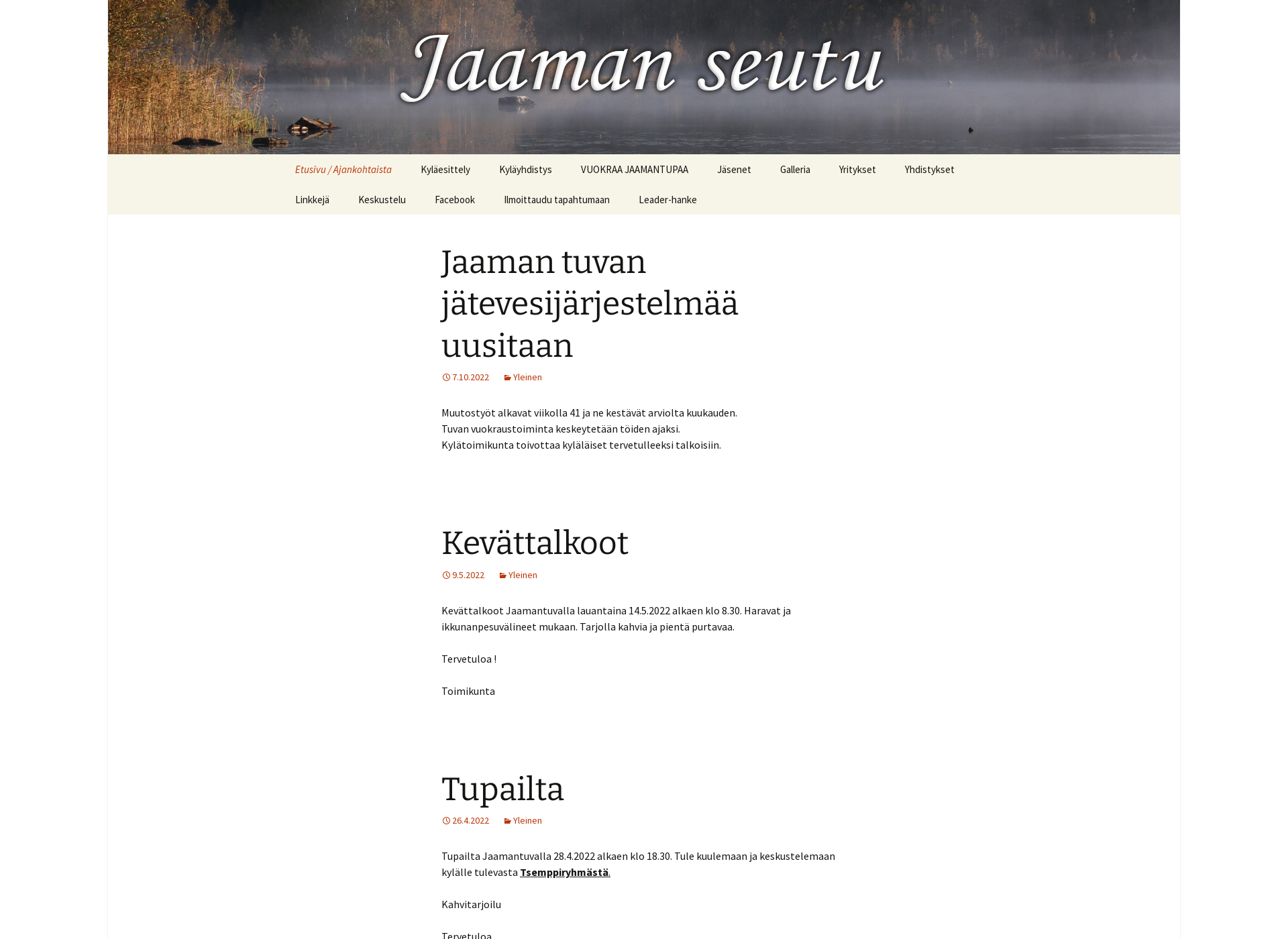Skärmdump för jaama.fi