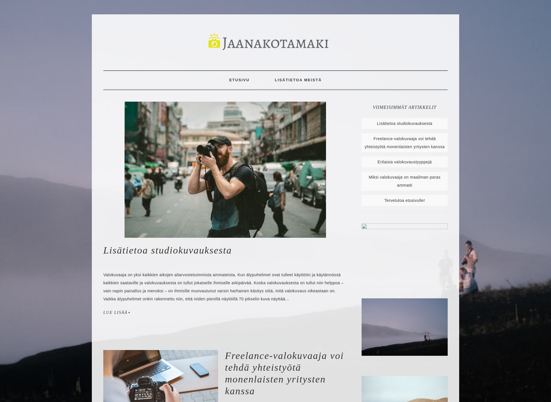 Skärmdump för jaanakotamaki.fi