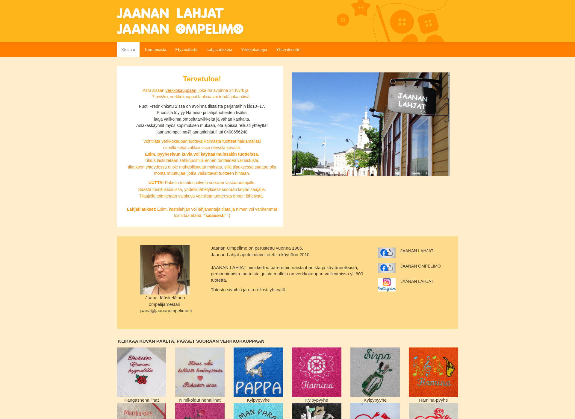 Screenshot for jaananompelimo.fi