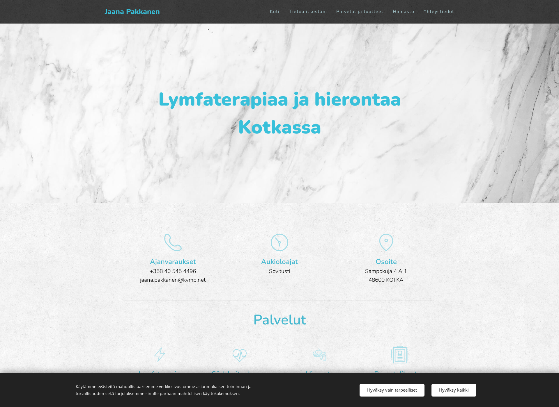 Screenshot for jaanapakkanen.fi