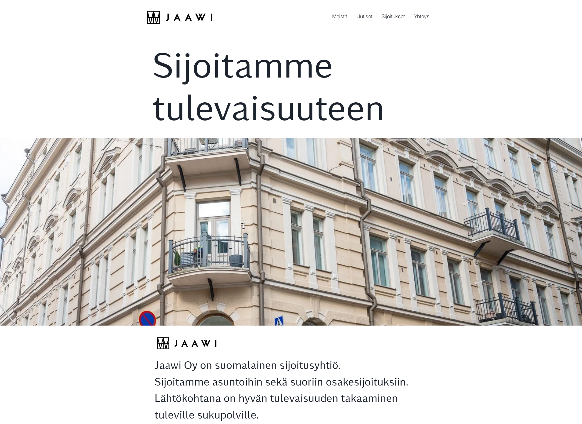 Skärmdump för jaawi.fi