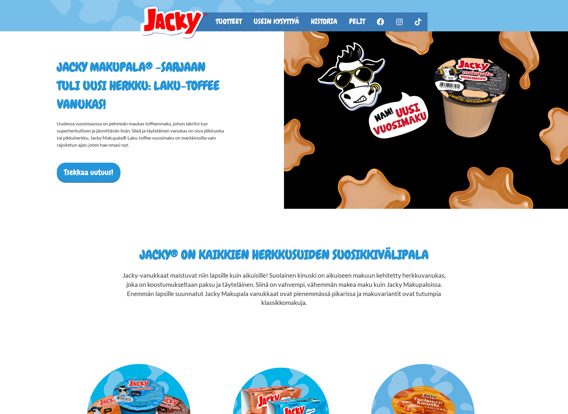 Skärmdump för jacky.fi