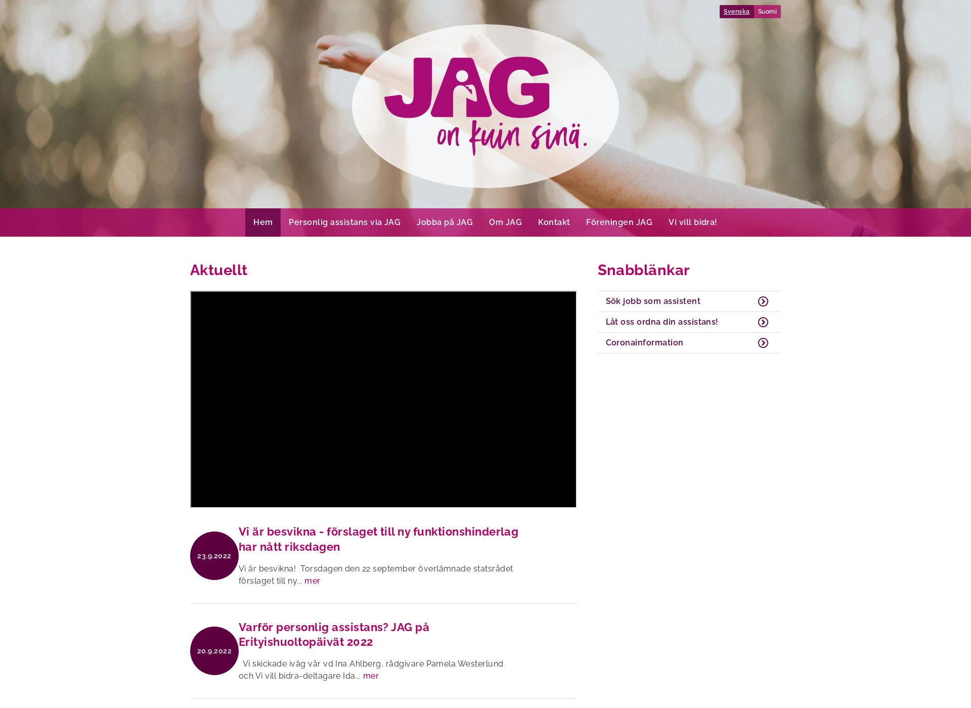Screenshot for jagassistans.fi