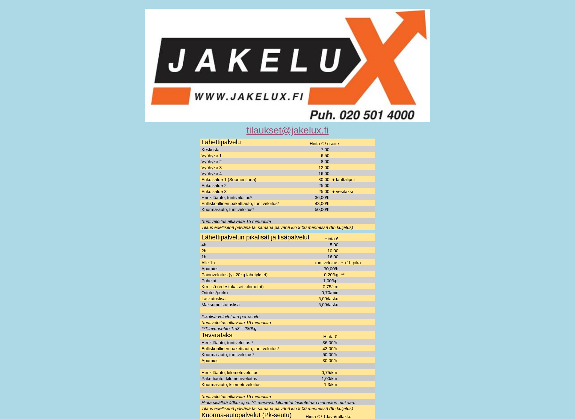 Screenshot for jakelux.fi