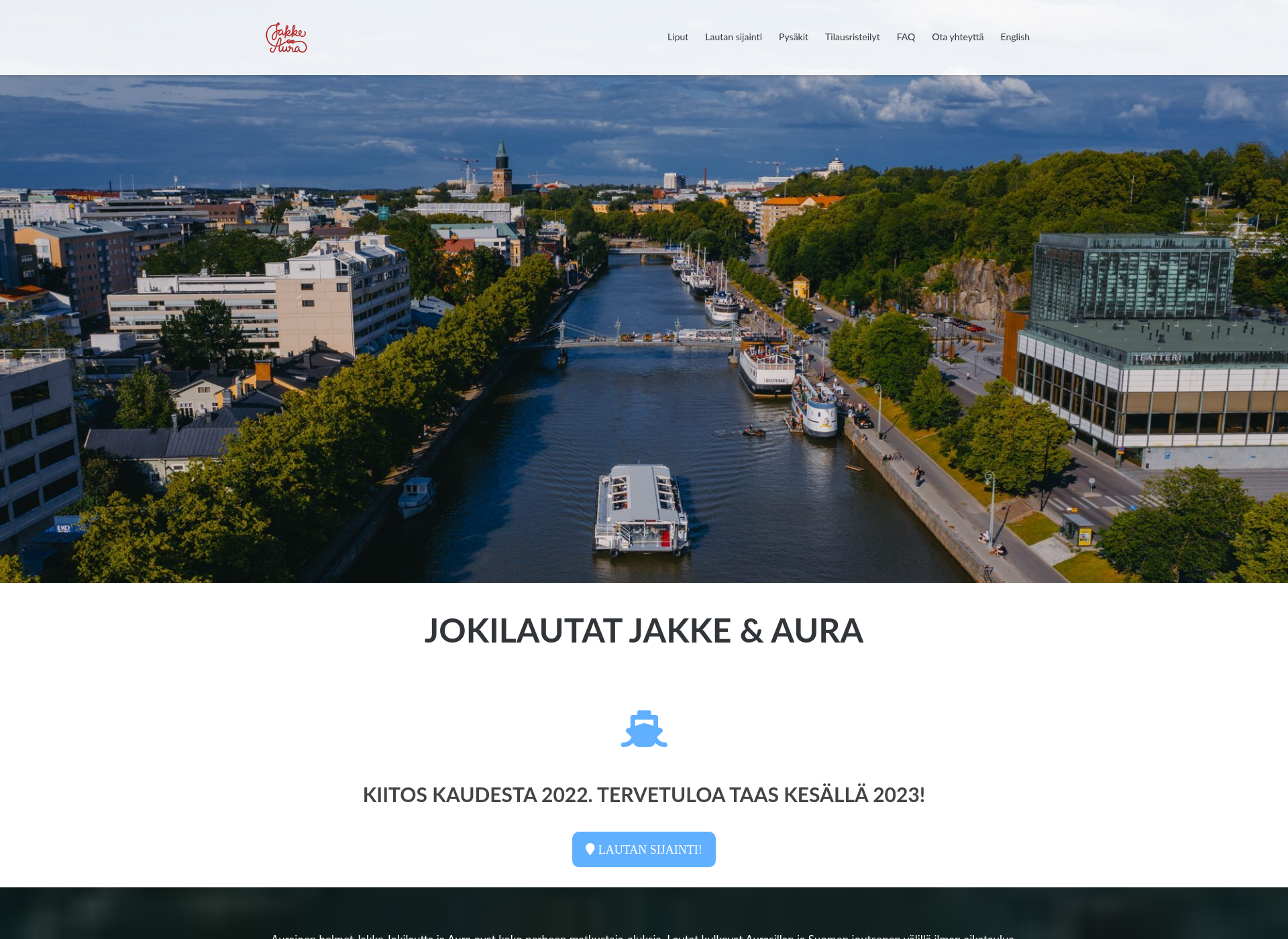 Skärmdump för jakkejokilautta.fi