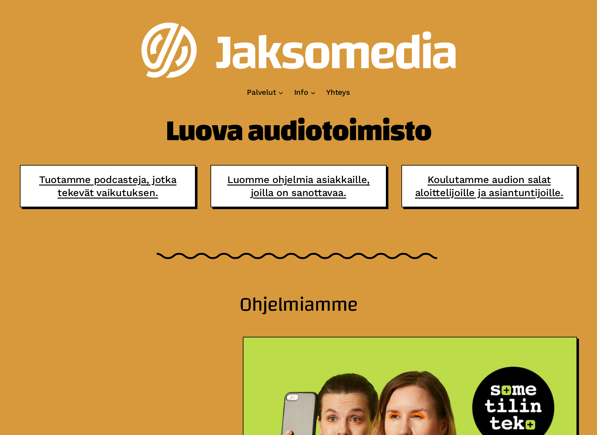 Skärmdump för jaksomedia.fi