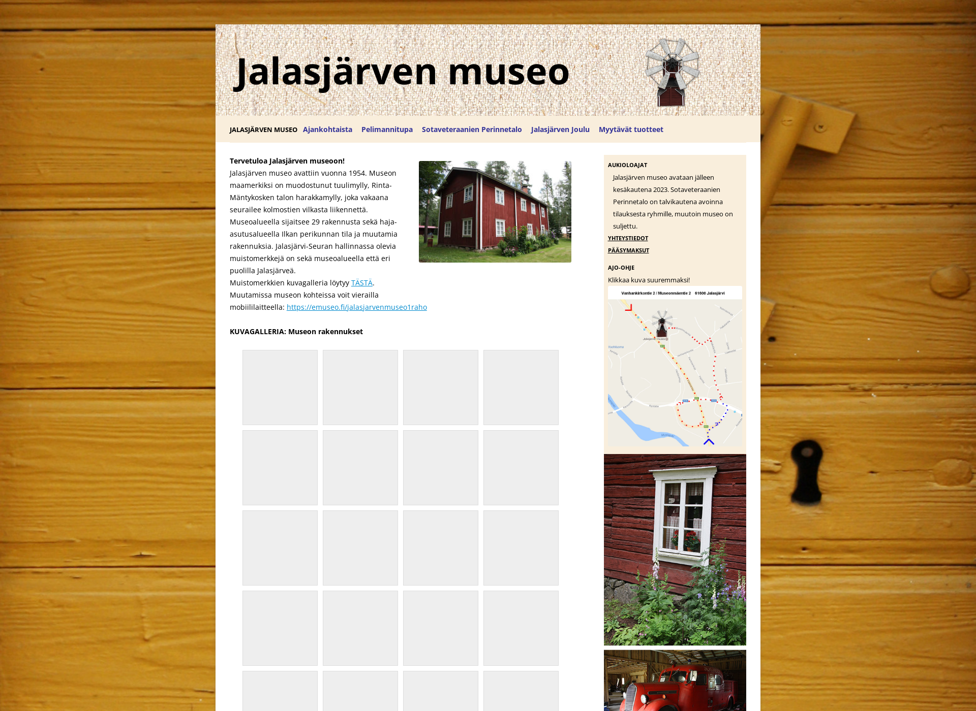 Skärmdump för jalasjarvenmuseo.fi