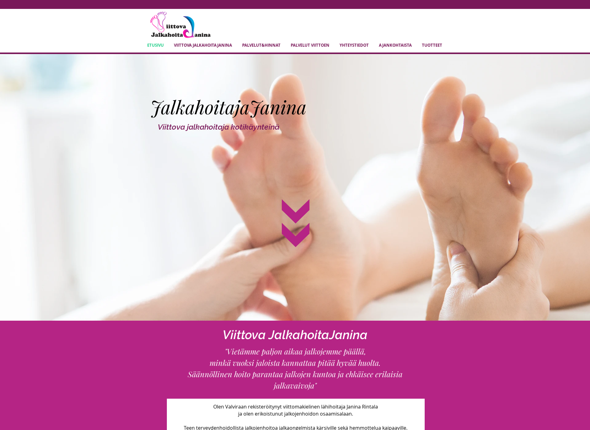 Screenshot for jalkahoitajanina.fi