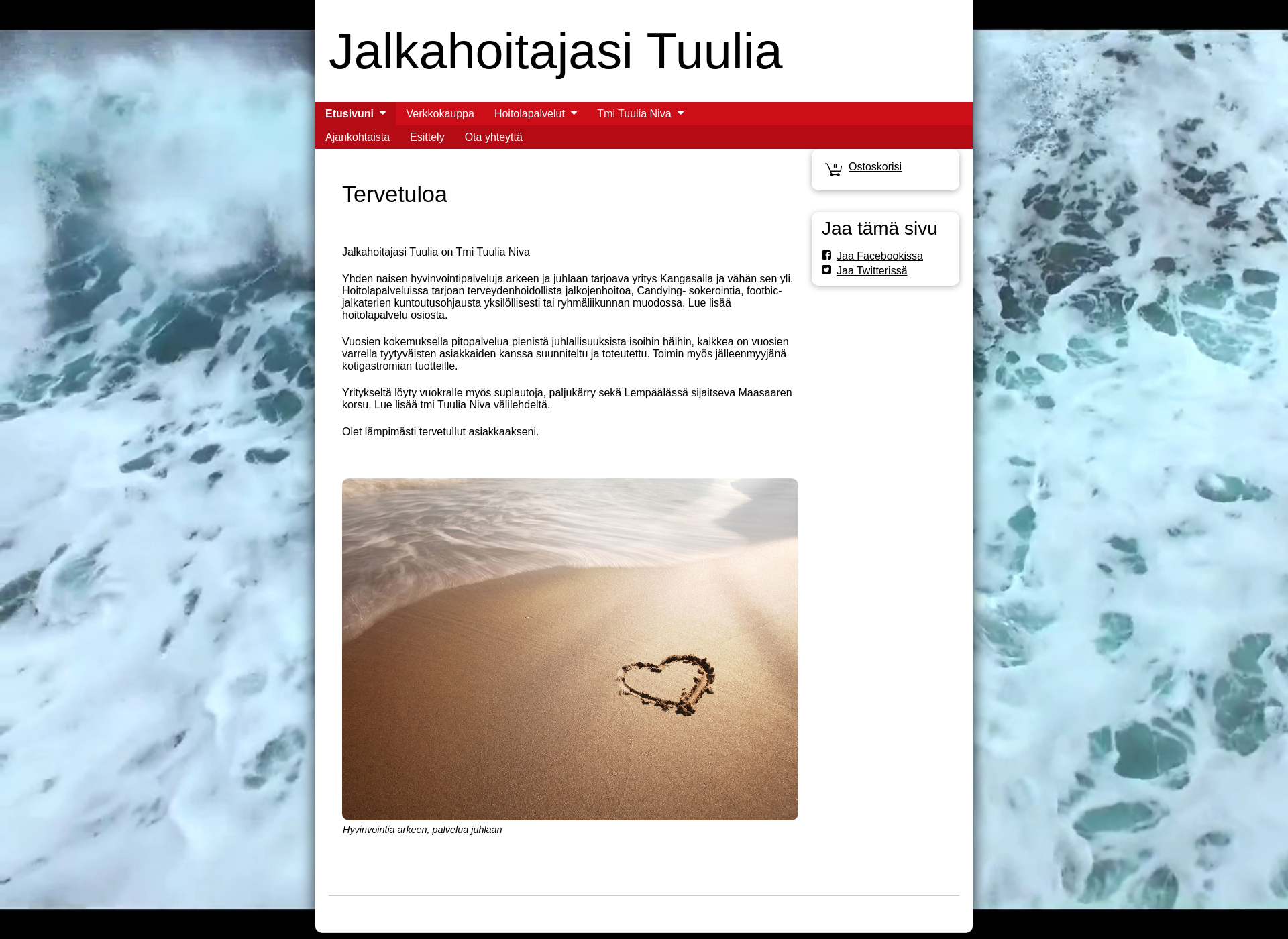 Screenshot for jalkahoitajasituulia.fi