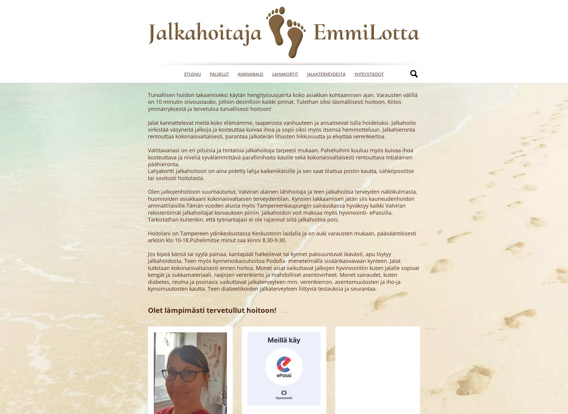 Screenshot for jalkahoitoon.fi