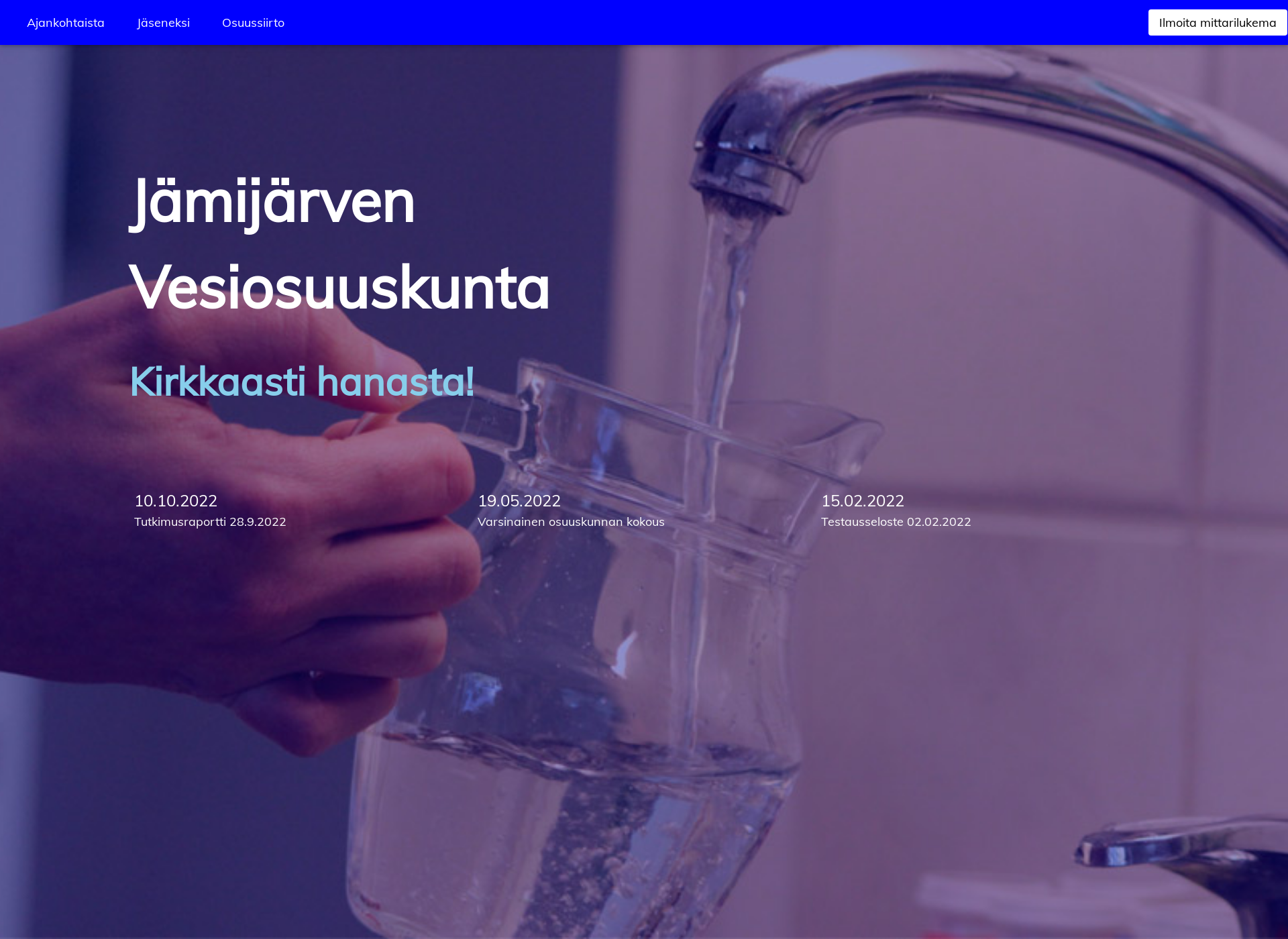 Skärmdump för jamijarvenvesiosuuskunta.fi